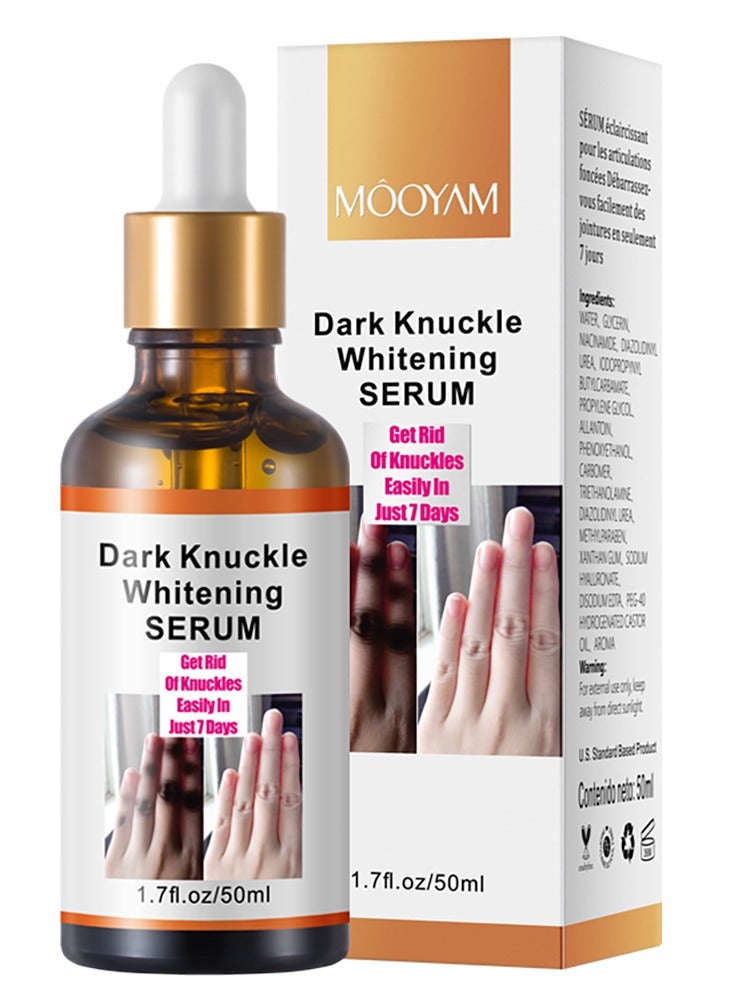 MOOYAM Dark Knuckle Whitening Serum 50ml for Hands and Feet 7 Day Brightening Treatment Improves Dark Spots and Dullness Exfoliates Rough Skin for Men and Women  - Image 2