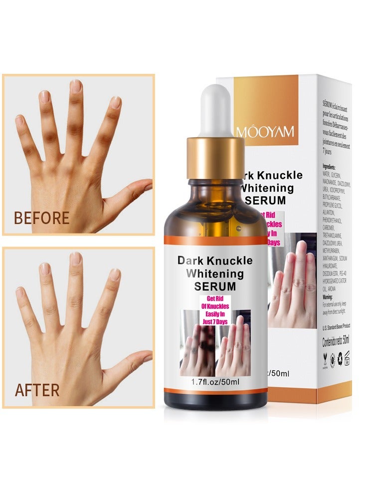 MOOYAM Dark Knuckle Whitening Serum 50ml for Hands and Feet 7 Day Brightening Treatment Improves Dark Spots and Dullness Exfoliates Rough Skin for Men and Women  - Image 5