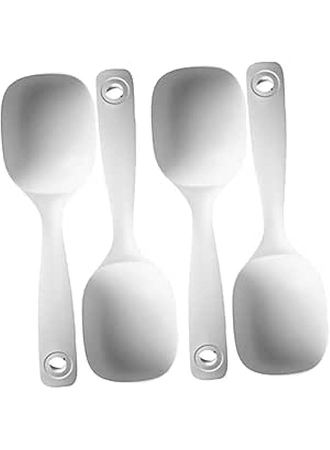 4Pcs Long Handle Plastic Serving Spoons Large Soup Ladles for Kitchen and Restaurant - Image 1