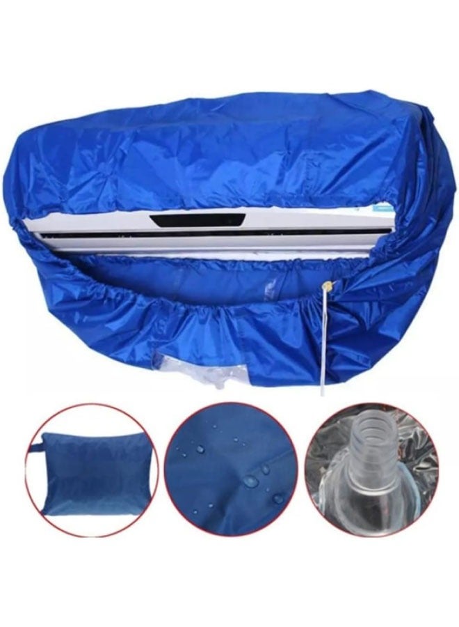 YelaJoy Air Conditioning Cleaning Waterproof Cover with Drain Outlet and 3m Drain Pipe, Protector Dust Washing Bag For Large Size (2P-3P) Wall Mounted AC Service with Pipe (320*60 cm) - Image 4