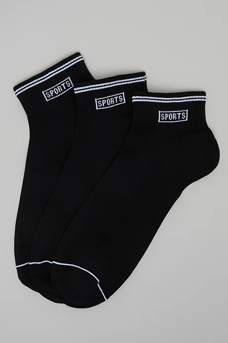 R&b 3 Pack Printed Ankle Socks