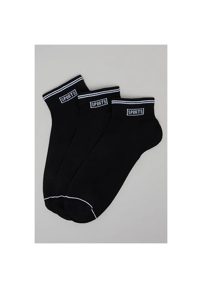 أر أند بي 3 Pack Printed Ankle Socks