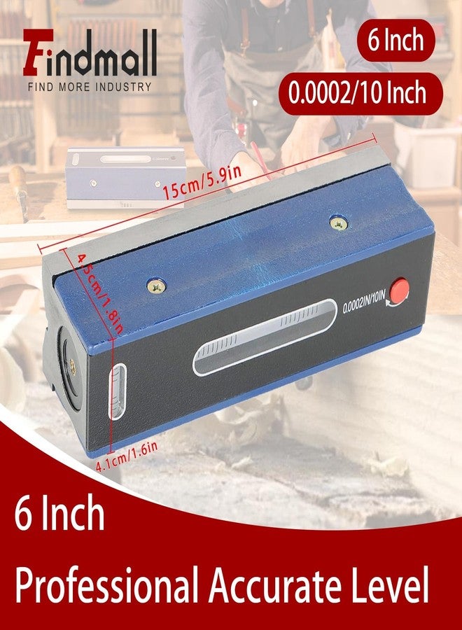 findmall 6 Inch Professional Accurate Level with Box, 0.0002/10 Inch Accuracy Strip Level for Checking the Work of Machinists Toolmakers - Image 5