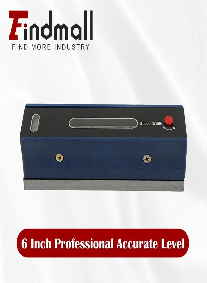 findmall 6 Inch Professional Accurate Level with Box, 0.0002/10 Inch Accuracy Strip Level for Checking the Work of Machinists Toolmakers - Image 2
