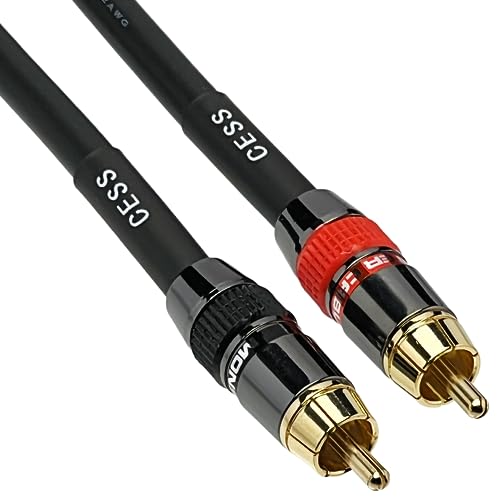 CNCESS CESS-163-3f Heavy Duty 12 Gauge Premium RCA Audio Patch Cable (3 Feet) - Image 5