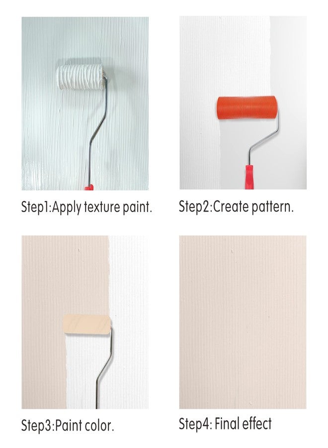 Hanroy 7'' Patterned Paint Roller for Wall Decoration Classic Brick Embossing Texture Rubber Roller Decorative Household DIY Paint Art Tool for Wall Decoration - Image 4