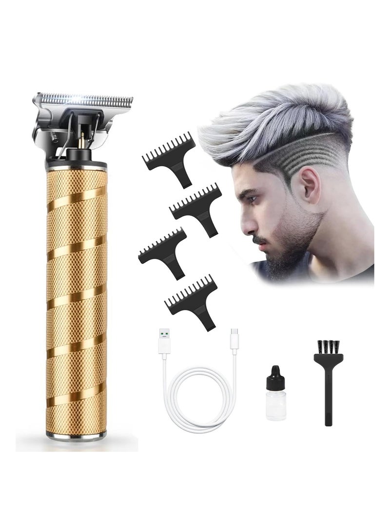 MARK STORE Hair Clippers for Men, Cordless Clippers Electric Hair Trimmer Beard Trimmer Set, Waterproof Detail Beard Shaver, Trimmer Grooming Cutting Kit with 4 Guide (Gold)  - Image 1