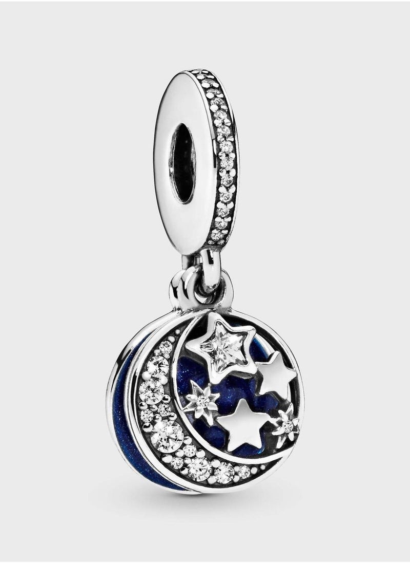 PANDORA Moon & Blue Sky Dangle Charm  - Image 1