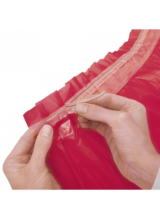 Unique Unique Industries Ruby Red Plastic Table Skirt, 29" x 14 ft, Multicolor - Image 3