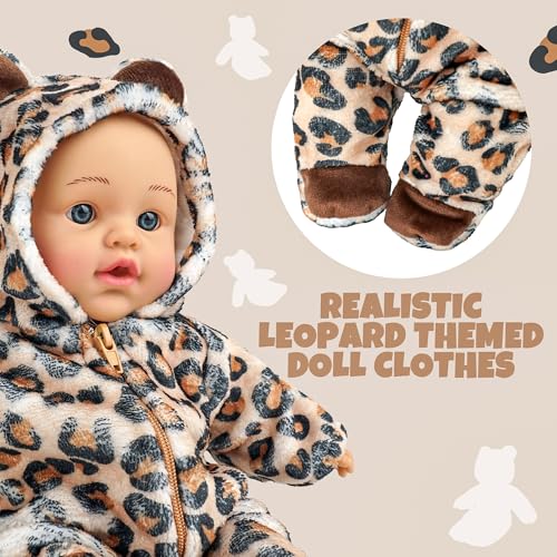 SMILESSKIDDO Baby Doll Clothes 5 Sets Super Soft Animal Styling Dolls Outfits Jumpsuits for 14 to 18 Inch New Born Babydoll Baby Doll Accessories Clothes for 14 16 18 Inch - Image 5