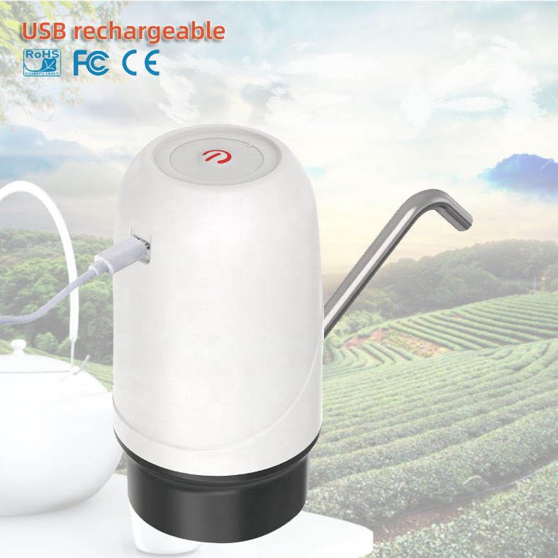 QLECT Magic Automatic Electric Water Dispenser Pump for 20 Litre Bottle Portable Water Pump Dispenser for Home, Office, and Outdoors | 1200 mAh Fast Charging Battery(White) - Image 3