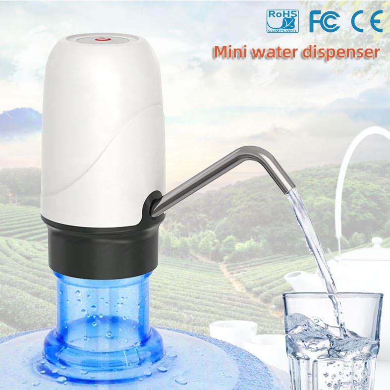 QLECT Magic Automatic Electric Water Dispenser Pump for 20 Litre Bottle Portable Water Pump Dispenser for Home, Office, and Outdoors | 1200 mAh Fast Charging Battery(White) - Image 2