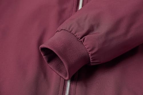 XiaoYouYu Men's Bomber Jacket Fashion Stylish Lightweight Windbreaker Spring Fall Casual Jackets for Men Red Large - Image 5