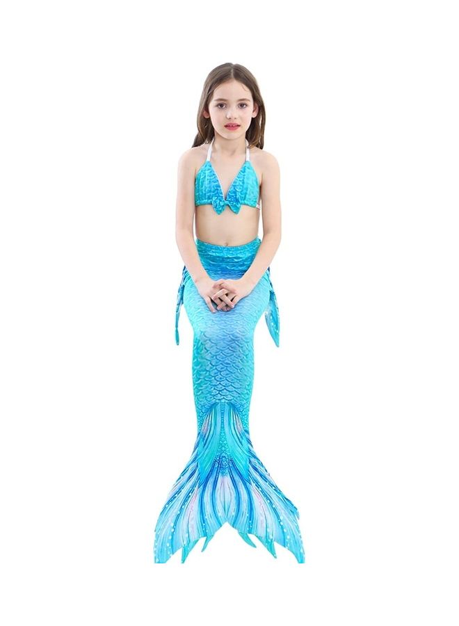 NIBEMINENT 4-Piece Mermaid Swimming Costume Set 130cm - Image 2