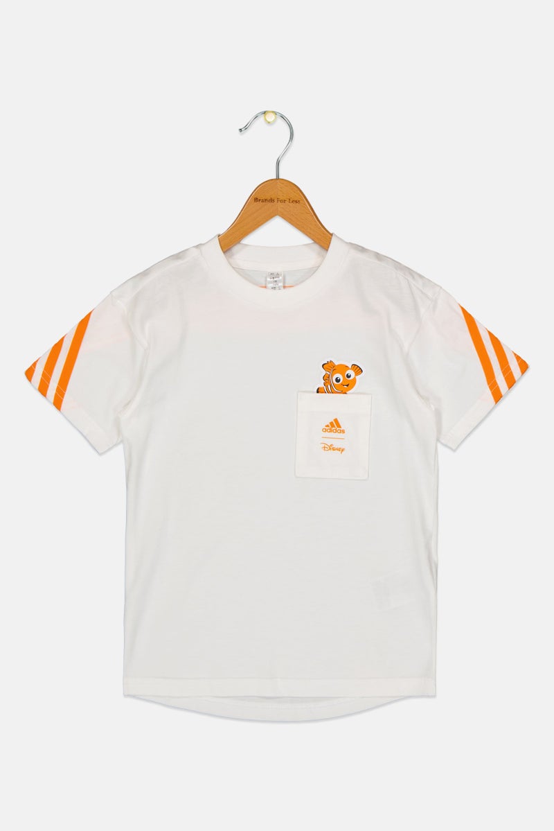 Adidas X Disney Kids Boy Graphic Print Short Sleeve Outdoor T-Shirt, White - Image 3