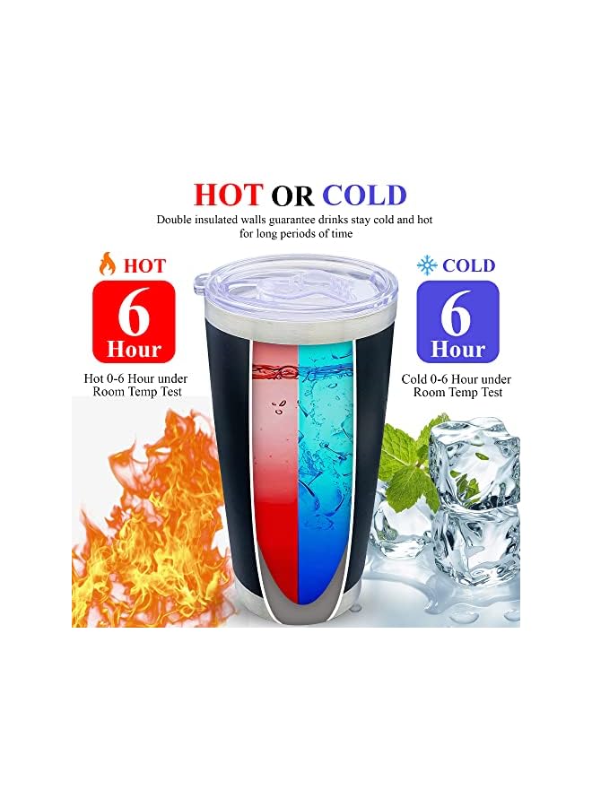 Zaboon Travel Coffee Mug 600Ml Insulated Double Walled Tumbler 20Oz Stainless Steel Tea Water Cup Reusable Car Cups With 4 Extra Accessories Best Gift For Hot And Cold Drinks (Light Pink) - Image 3