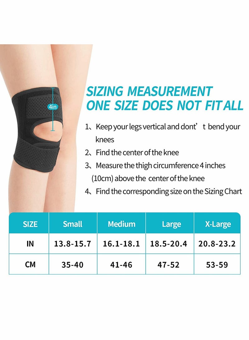 Excefore Knee Brace with Side Stabilizers Relieve Meniscal Tear Knee Pain ACL MCL Arthritis,Joint Pain Relief, Breathable Adjustable Knee Support Suitable for Sports Injuries (Right - L) - Image 2