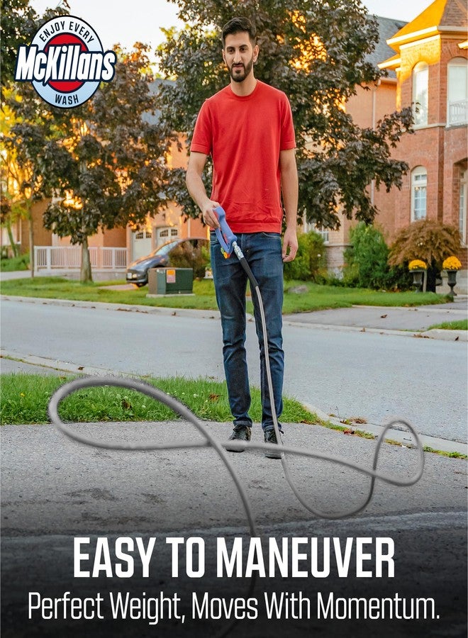 McKillans® QC Installed Pressure Washer Hose 50 ft - Flexible & Kink-resistant - Steel-Braided & Durable- 3/8" QC Pre-Installed Stainless Steel - Power Washer Hose - High Pressure 1/4" Inner Diameter - Image 4