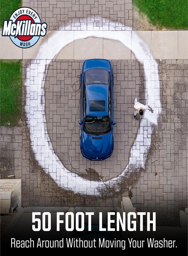 McKillans® QC Installed Pressure Washer Hose 50 ft - Flexible & Kink-resistant - Steel-Braided & Durable- 3/8" QC Pre-Installed Stainless Steel - Power Washer Hose - High Pressure 1/4" Inner Diameter - Image 5