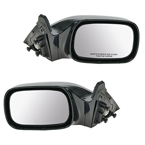 TRQ 2 Piece Driver and Passenger Side Mirror Assembly Set Electric Adjustment Non-Heated No Memory Black Compatible with 2005-2010 Toyota Avalon XL Without Nav TO1320225 TO1320235 TO1321225 TO1321235 - Image 1