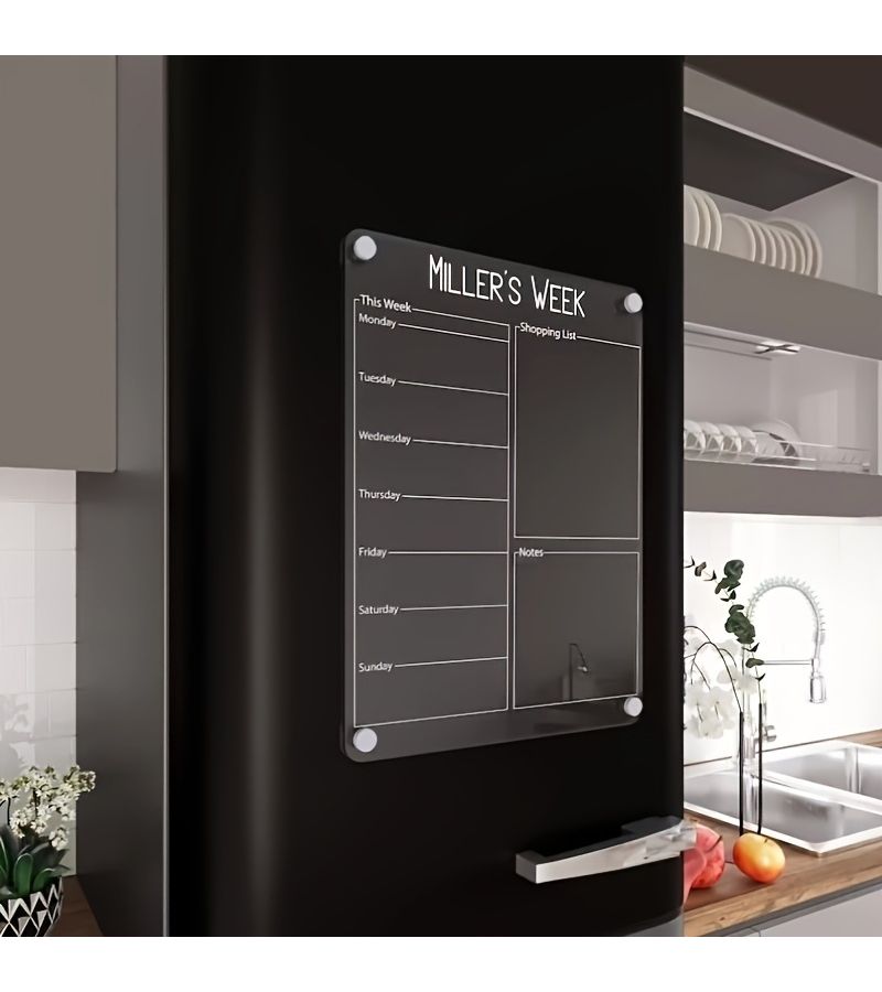 2D Flat Acrylic Weekly Transparent Wall Calendar Home Office Organization Simple Time Management - Image 4