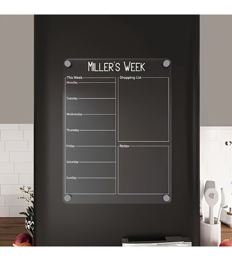 2D Flat Acrylic Weekly Transparent Wall Calendar Home Office Organization Simple Time Management - Image 5