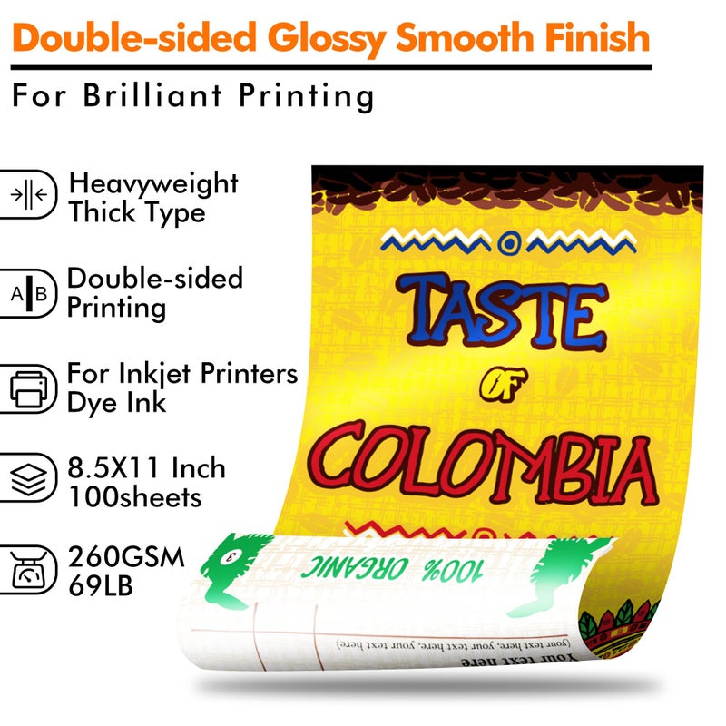 KOALA PAPER Koala Thick Photo Paper 8.5x11 Inches Heavyweight Double Sided High Glossy 100 Sheets 260gsm only Compatible with Inkjet Printer - Image 2