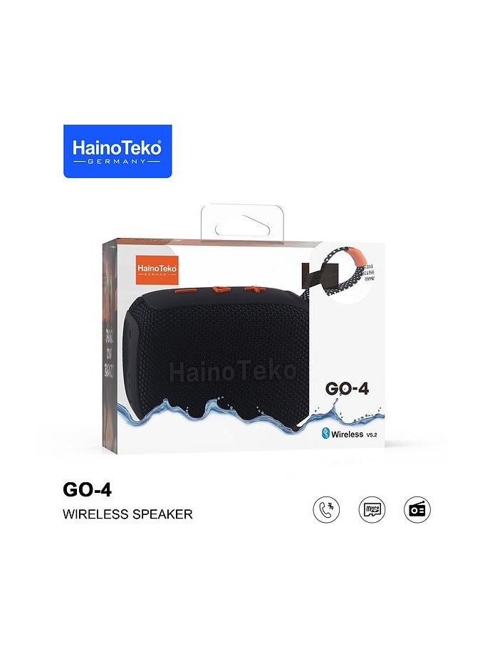 Haino Teko Haino Teko Germany GO 4 Portable Mini Bluetooth Wireless Speaker For Indoor and Outdoor Red  - Image 4