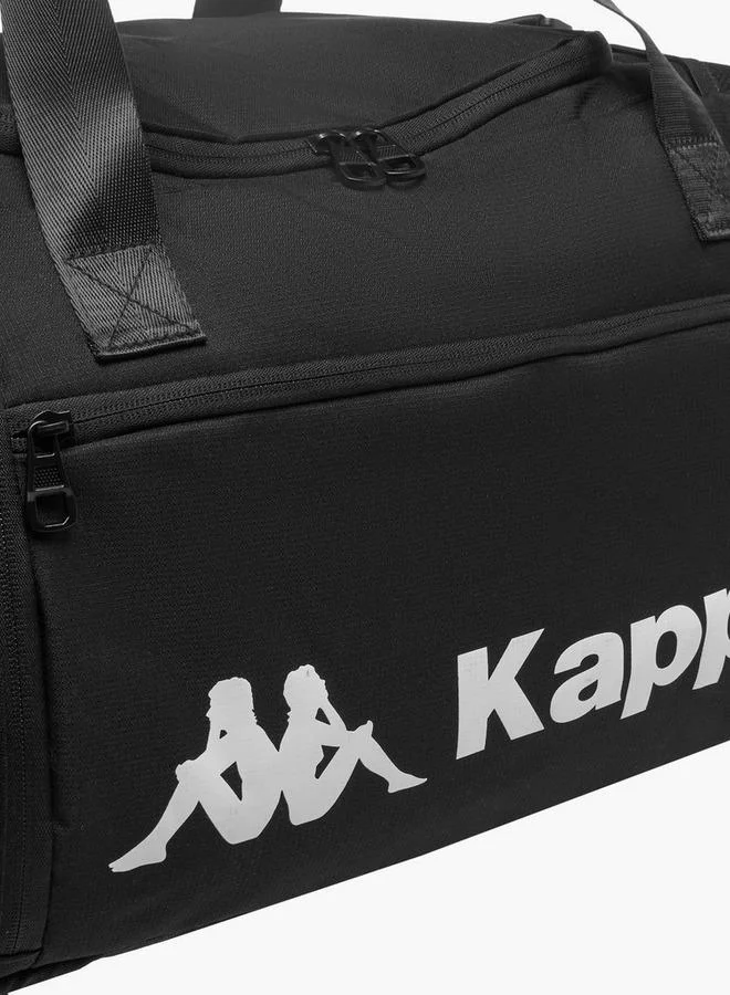 Kappa Black Logo Print Duffle Bag with Detachable Strap  | Best Price UAE