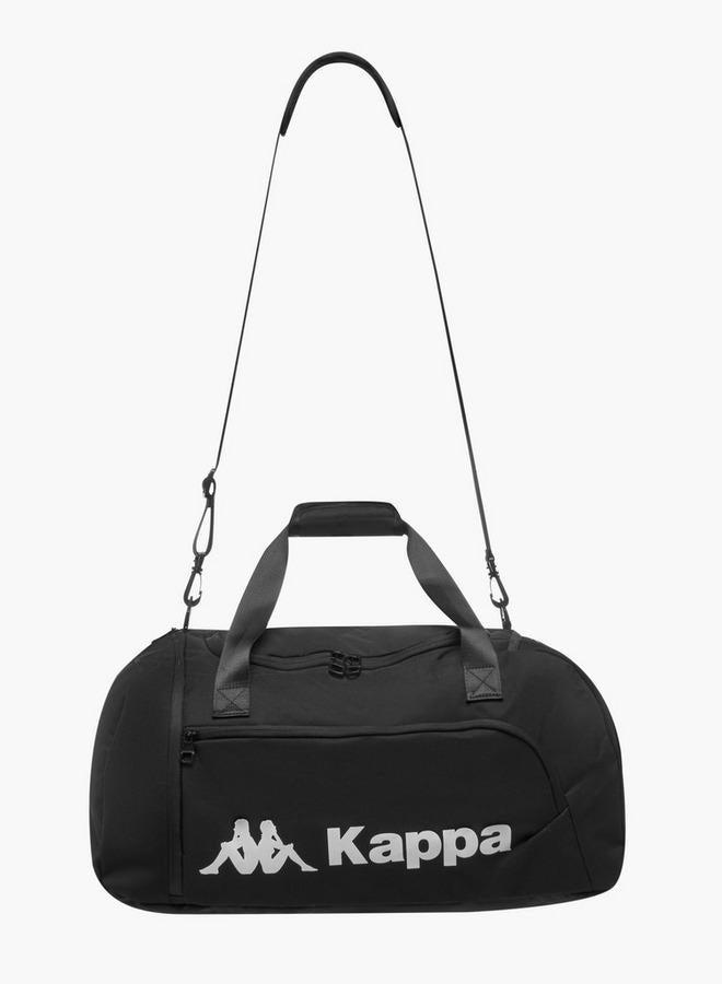 Kappa Logo Print Duffle Bag with Detachable Strap - Image 2