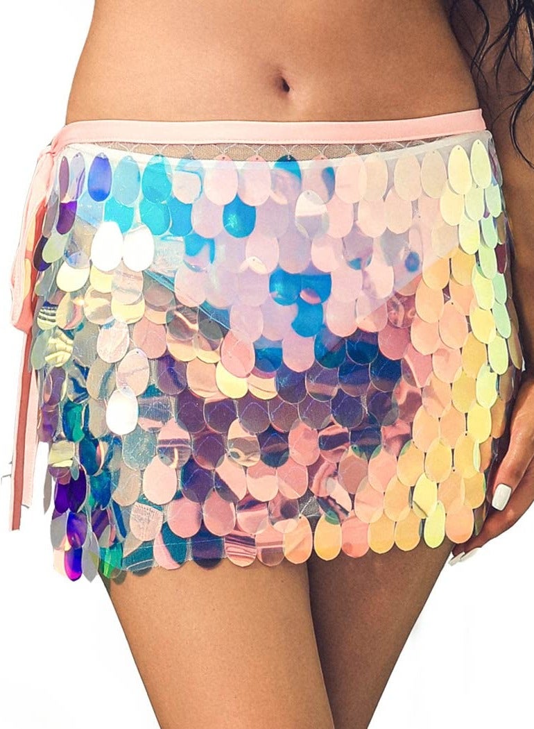 Zikra Mermaid Hip Wrap Belly Dance Hip Skirts - Perfect for Rave Parties and Dance - Ideal for Women and Girls. - Image 1