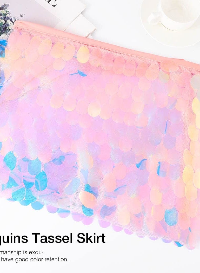 Zikra Mermaid Hip Wrap Belly Dance Hip Skirts - Perfect for Rave Parties and Dance - Ideal for Women and Girls. - Image 2