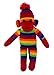 Plushland Adorable Sock Monkey The Original Traditional Hand Knitted Stuffed Animal Toy Giftfor Kids Babies Teens Girls and Boys Baby Doll Present Puppet 16 Rainbow - Image 2