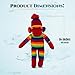 Plushland Adorable Sock Monkey The Original Traditional Hand Knitted Stuffed Animal Toy Giftfor Kids Babies Teens Girls and Boys Baby Doll Present Puppet 16 Rainbow - Image 4