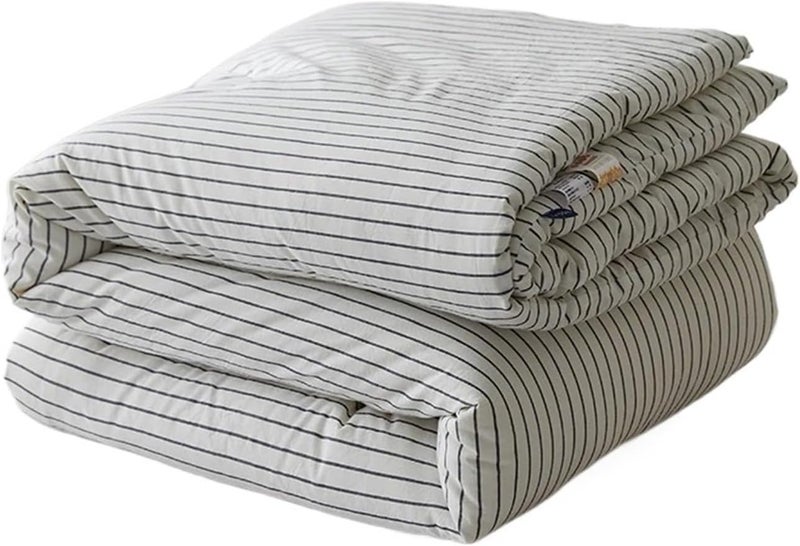 Compatible for Percale Stone Wash Cotton Knitted Quilt Breathable Spring/Summer Comforter(C,150x200cm) - Image 2