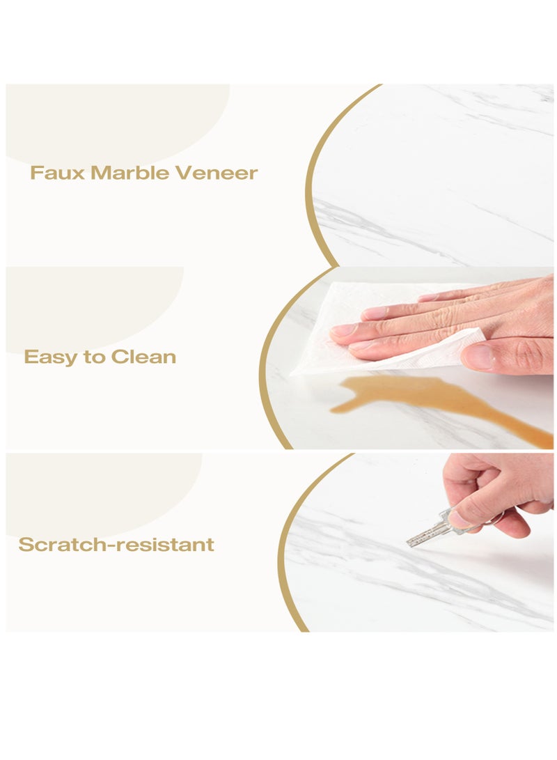 عربست طاولة جانبية، طاولة قهوة، طاولة جانبية مزدوجة، طاولة شاي جانبية من الرخام، أريكة، حامل مجلات بجانب السرير، تستخدم لغرفة النوم، غرفة المعيشة، طاولة جانبية زاوية، طاولة قهوة جانبية، طاولة قهوة لغرفة المعيشة - Image 2