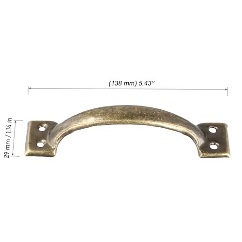 MOUYAT 20 PCS 6 Inch Bronze Rustic Iron Gate Handles with Mounting Screws Cabinet Drawer Barn Door Pull Handle - Image 3