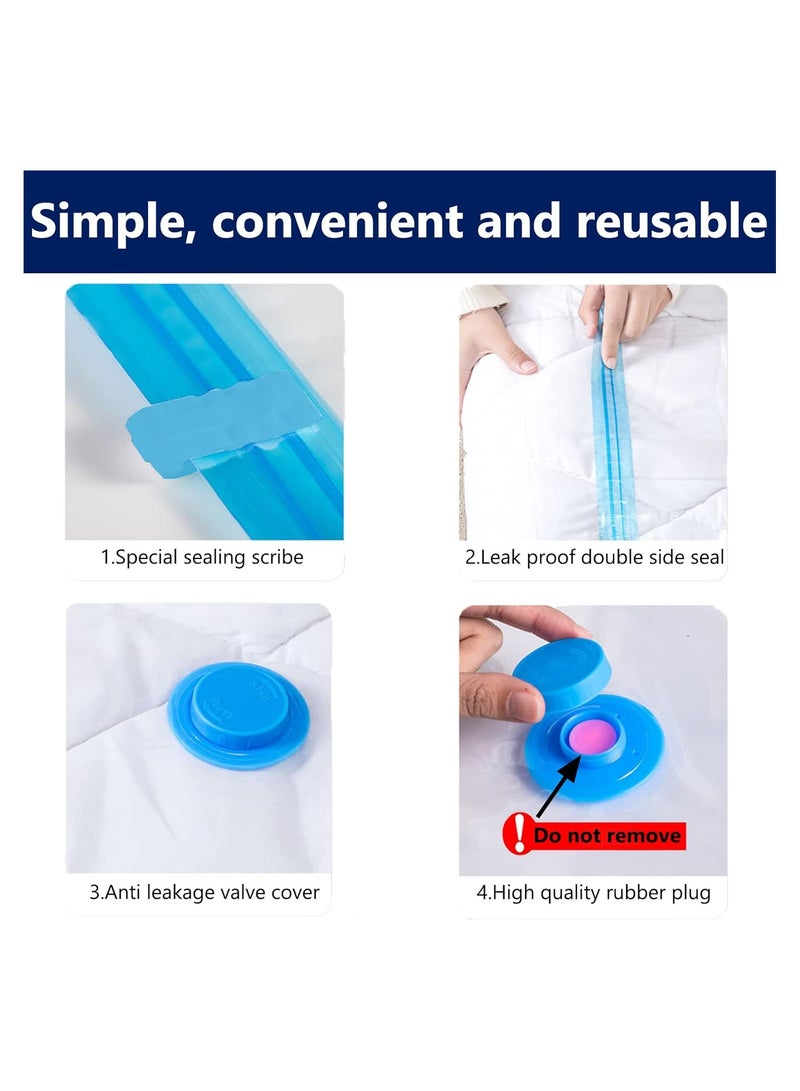 SYOSI Vacuum Storage Bags, Space Saver Vacuum Storage Bags, Reusable Clothes Storage Bags, Vacuum Seal Bags for Clothing, Comforters, Blankets, Bedding, Storage Space Bags, Pump Not Included (Jumbo 6PCS) - Image 3