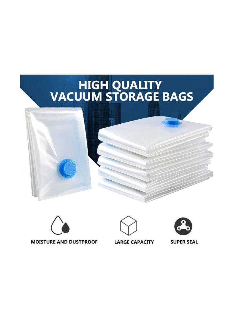 SYOSI Vacuum Storage Bags, Space Saver Vacuum Storage Bags, Reusable Clothes Storage Bags, Vacuum Seal Bags for Clothing, Comforters, Blankets, Bedding, Storage Space Bags, Pump Not Included (Jumbo 6PCS) - Image 2