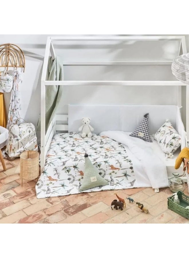 Bimbidreams Africa Bedding-Set Made Of 100 Organic Cotton-Suitable For 60 X 120 And 70 X 140 Cribs Duvet Cover Protector Fitted Sheet Pillow Cover - Image 3
