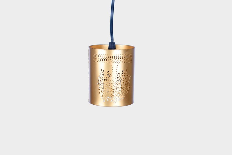 BENE Kyle Pendant Lamp, Mild Steel Indoor Modern Hanging Lamp, E-27 Base Ceiling Hanging Light for Home Decor, Kitchen, Living Room, Bedroom, 8 cm (Golden, Pack of 2 Pc) - Image 3