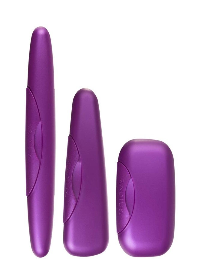 RADIUS Toothbrush Portable Travel Case Kit Standard Toothbrush Soap Razor Case Storage Box for Travel BPA Free 3 Count - Amethyst Purple - Image 2