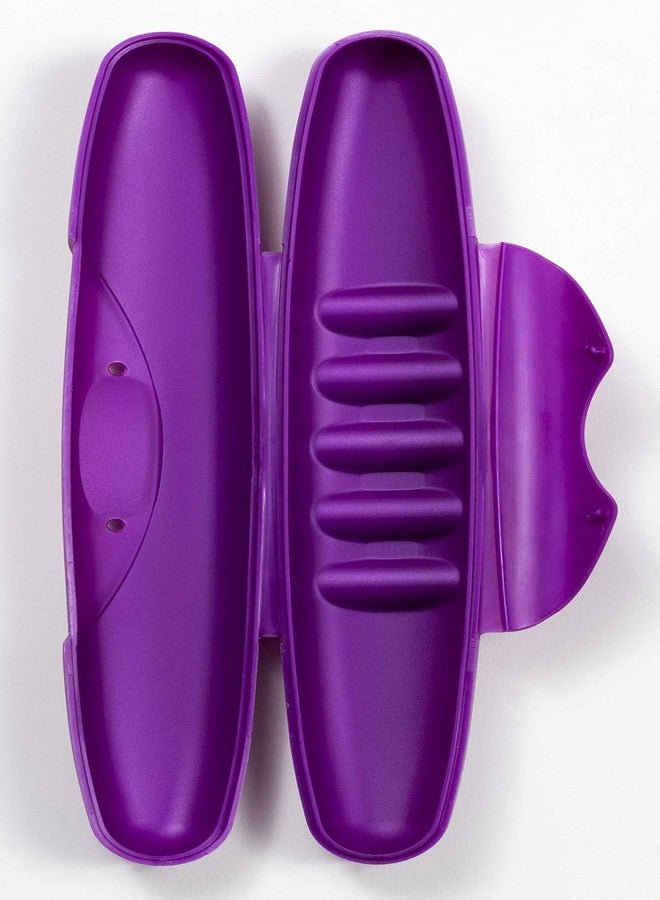 RADIUS Toothbrush Portable Travel Case Kit Standard Toothbrush Soap Razor Case Storage Box for Travel BPA Free 3 Count - Amethyst Purple - Image 5