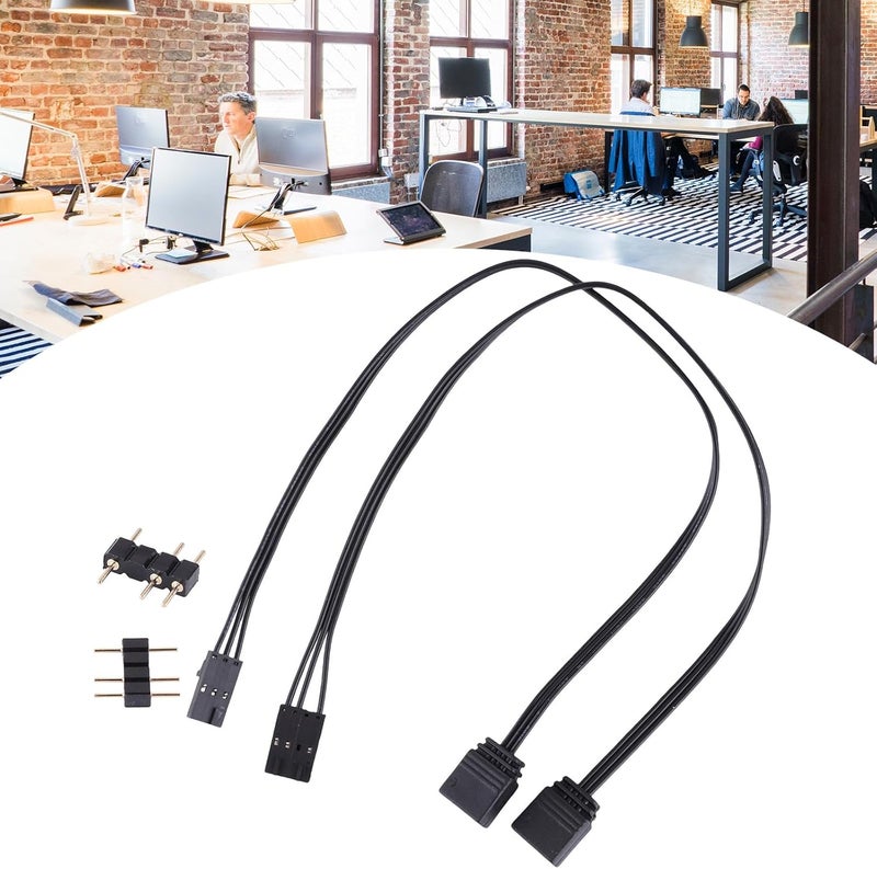 كابل محول لوحدة تحكم Corsairs QL LL120 ICUE RGB إلى ARGB Expanion Lighting، قابل للتعديل - Image 2