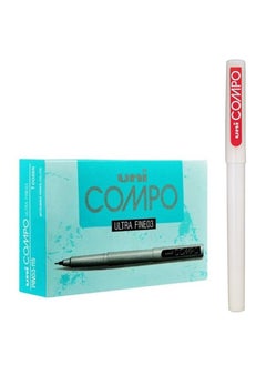 Uni 12-Piece Uni Compo 0.3mm Tip Red Ink  - Image 1
