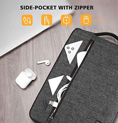 KIZUNA Laptop Sleeve 11 Inch Water-Resistant Computer Case Hand Bag for 13" MacBook Pro M2/13 Surface Pro 8 X/13.4" DELL XPS 13/12.4" Samsung Galaxy Tab S7/11.6" Samsung Chromebook 4/13.3" ASUS, Grey - Image 2