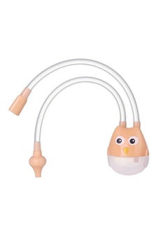 KidDough Baby Nasal Aspirator 0 5 Years ; Vacuum Suction Baby Nose Cleaner ; Soft Silicone Nozzle ; Manual Nose Cleaning Sucker Suction For Children Newborn Infant (Orange)  - Image 1