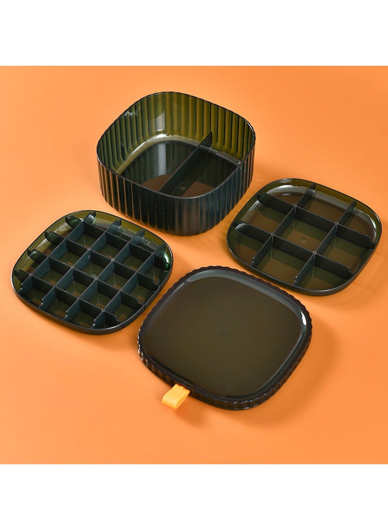 أوريتي منظم أقراط شفاف مقاوم للغبار، صناديق مجوهرات صغيرة لتنظيم المجوهرات أثناء السفر للخواتم والأقراط والخرز والهدايا للنساء والفتيات وغرفة النوم - Image 1