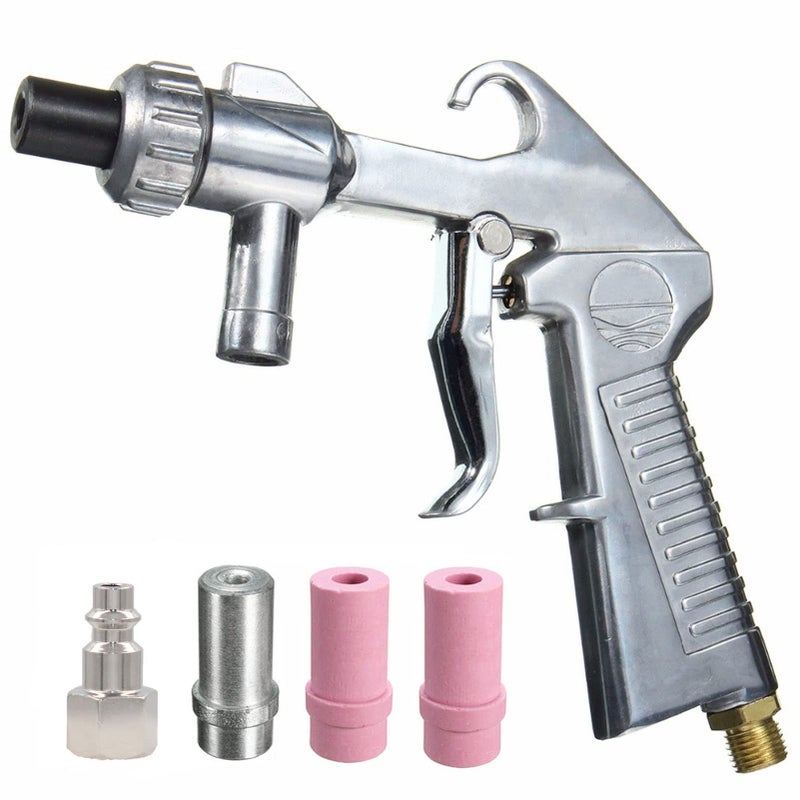 Jewboer Sand Blaster GunSandblasting Sandblaster Gun Kit for Sandblast Blast Cabinet with Ceramic Nozzles