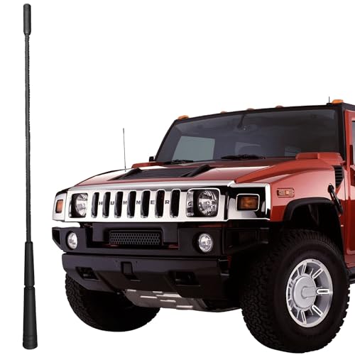 RooFox 13 Inch Replacement Antenna Mast for Hummer H2 (2003-2009), Hummer H3 H3T (2006-2010), Hummer H2 H3 H3T Antenna, Flexible Rubber Antenna - Image 1